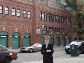 Rebecca Chopp at Fenway Park